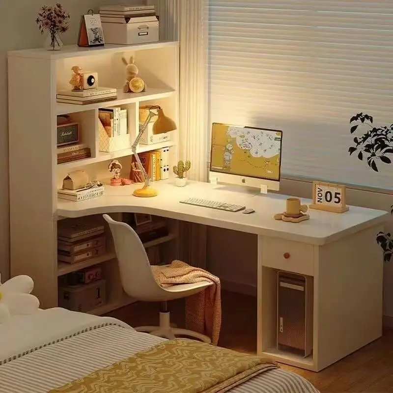

Corner Desk with Bookcase Household Computer Desk Bedroom Student Corner Corner Desk