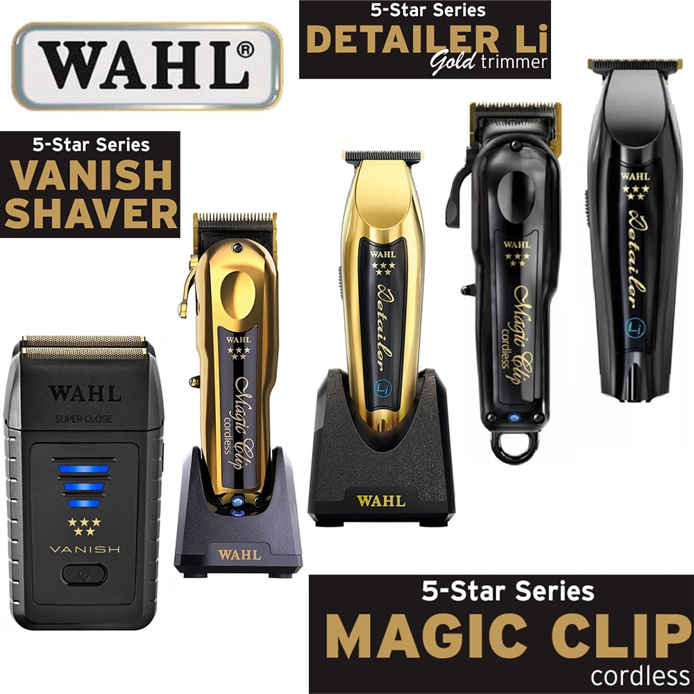 Cortadora de pelo inalámbrica Wahl 8148 Magic Clip Senior Legend, recortadora Li y afeitadora de barniz para barberos y estilistas