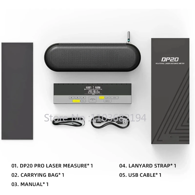 MiLESEEY Bilateral Laser Measurement Tool DP20 Laser Measure with Middle Laser Mark Beam