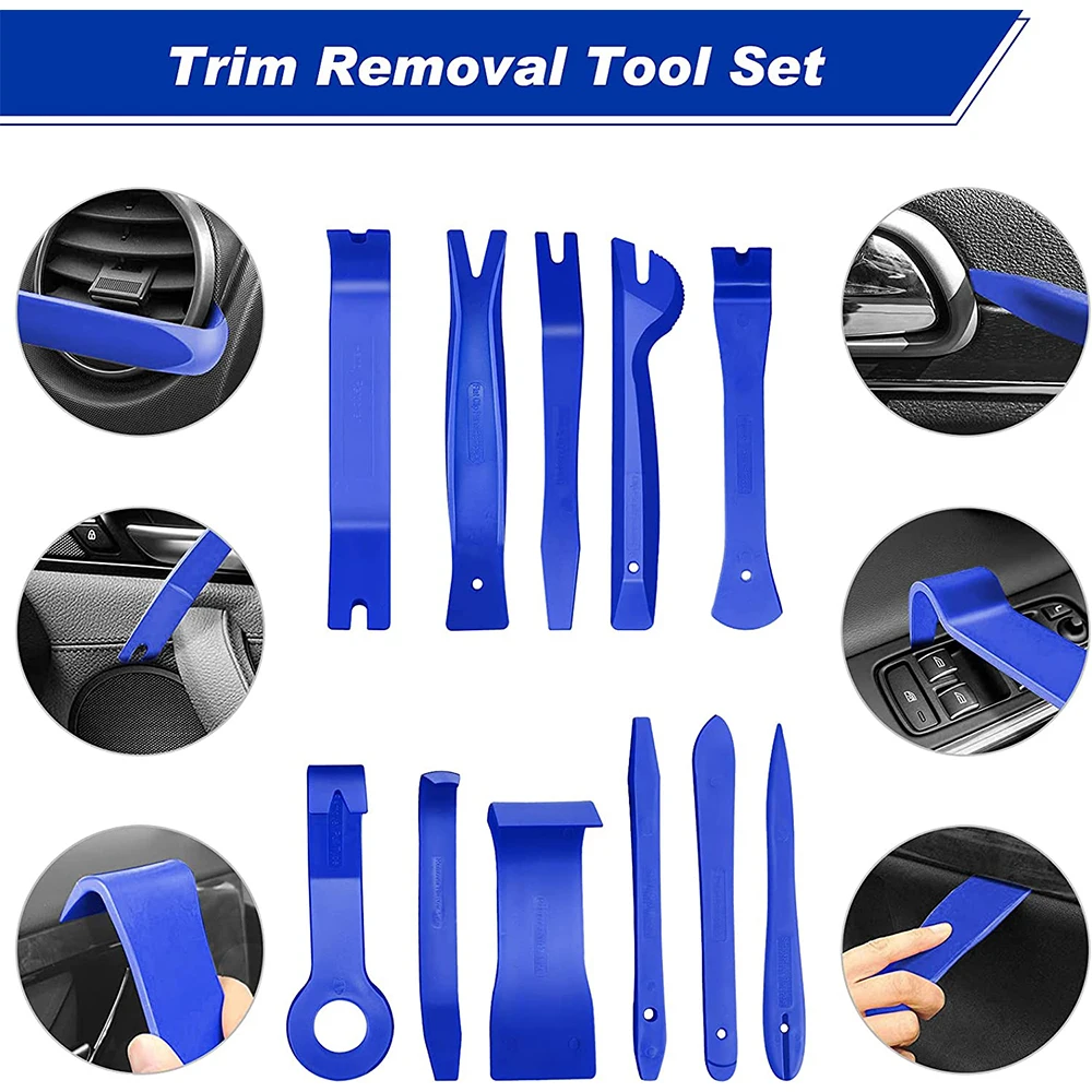 Car Trim Removal Tool 41/11/5Pcs Trim Puller Tool Kit Pry Tools Set for Trim Clip Pliers Fastener Plastic Rivets Removal Kit