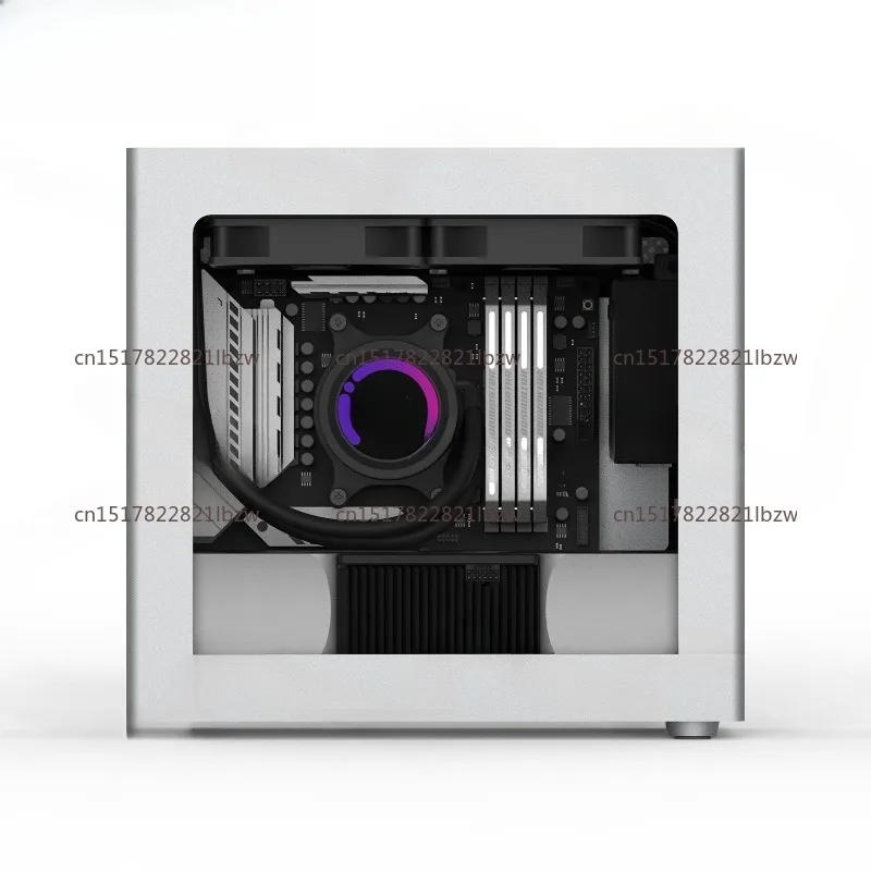 Side-through Version Aluminum Alloy Integrated Molding Shell Directly Inserted Into Water-cooled  Computer Chassis