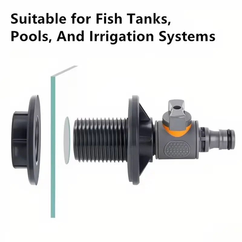 DT17 Rain for Barrel Spigot Kit 3/4 Inch Quarter Turn Ball Valve Durable Water Tank Faucet for Garden Rainwater Harvesting
