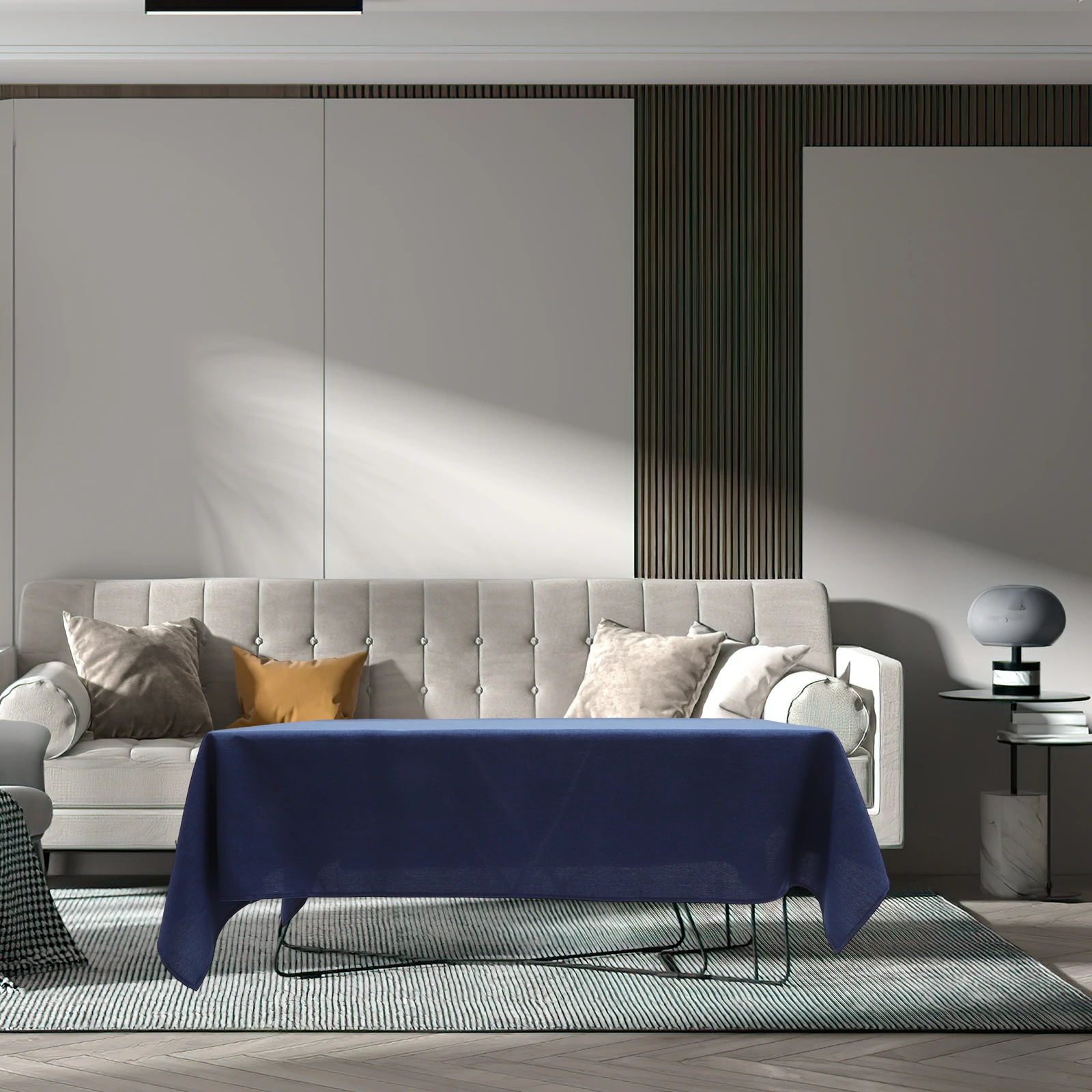 

Waterproof Oil-Proof Nordic Style Rectangle Table Cover Polyester Flannel Tablecloth for Camping Picnic Wedding Outdoor