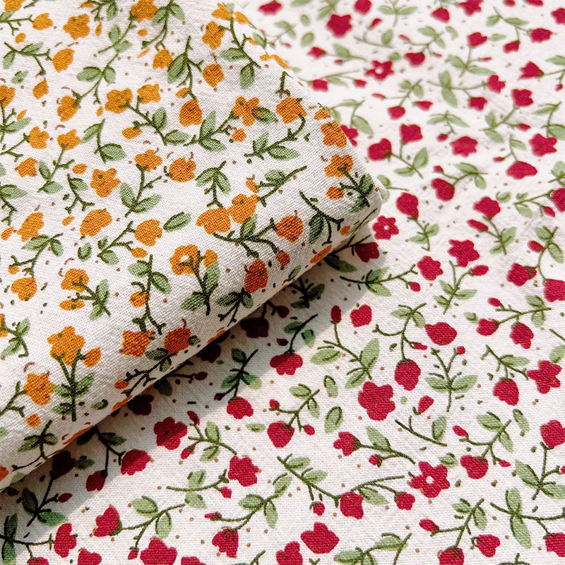 

1 Meter Cotton Poplin Fabric Summer Flowers are Used For Sewing Clothes, Dresses, Tablecloths, DIY Handmade Accessories