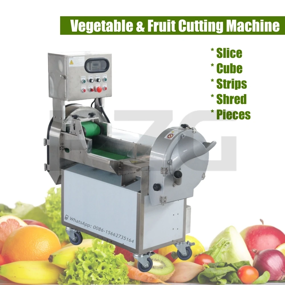 Electric Double-Head Bulbous Vegetable Slicer Cutter Shredding Machine For Parsley Okra Cucumber Leaf Vegetable Cutting Machine