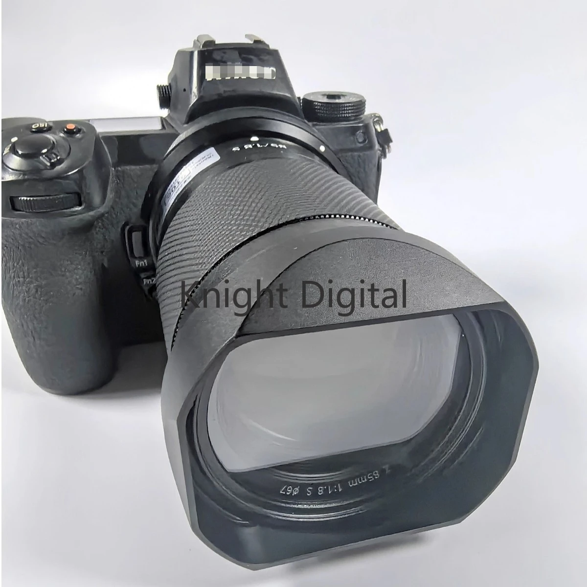 Capa de lente de metal quadrada de liga de alumínio com tampa de metal grátis para Nikon NIKKOR Z35 1.8S Z-Mount Câmera Fotografia Acessórios