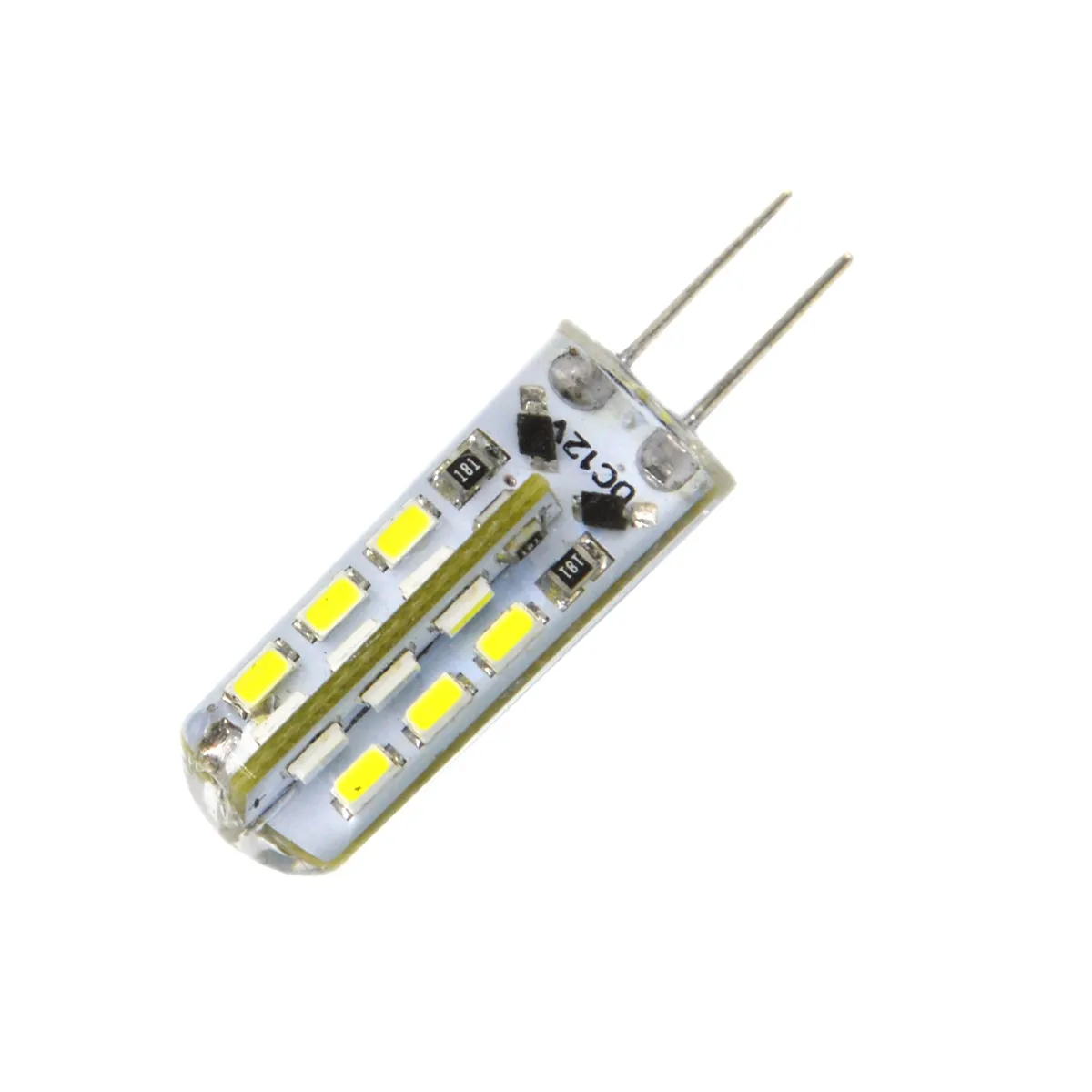 10Pcs G4 LED Bulbs White 1.5W Dc 12V 24-LED 3014 Smd High Brightness Energy Saving Light Bulbs G4 LED Bulb 12V