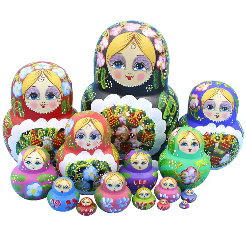 

15 Layer Strawberry Russian Nesting Doll Handmade Features Beaitiful Dry Basswood Doll Top Grade Wooden Gift Matryoshka Doll Toy