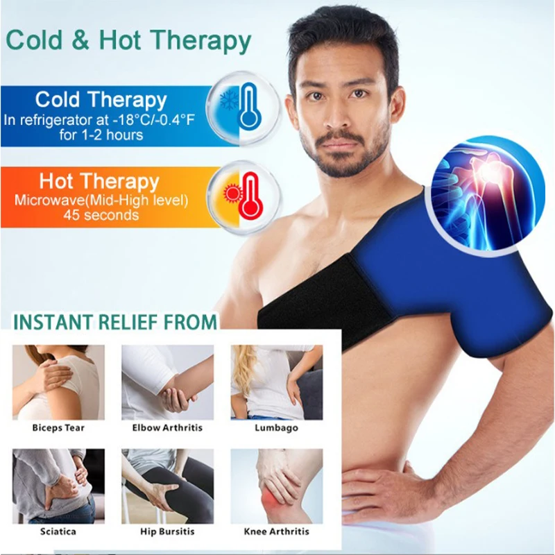 Portable Cold and Hot Pack Shoulder Protector Solid Solid Gel Relieve Fatigue Protect Your Shoulders Nursing Care Men and Women