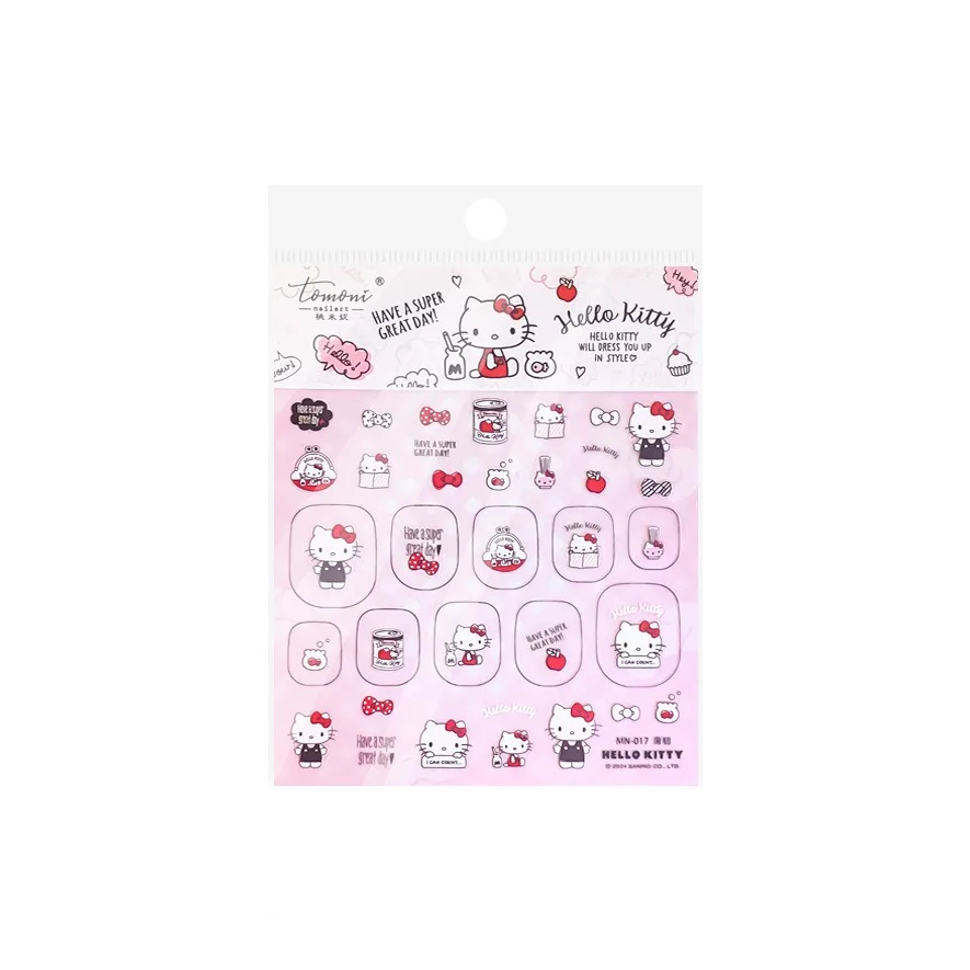 1PCS 5D Hello Kitty Nail Sticker Ladies Cute Nail Supplies Nail Decal My Melody Kuromi Cinnamoroll Cartoon Design Sticker