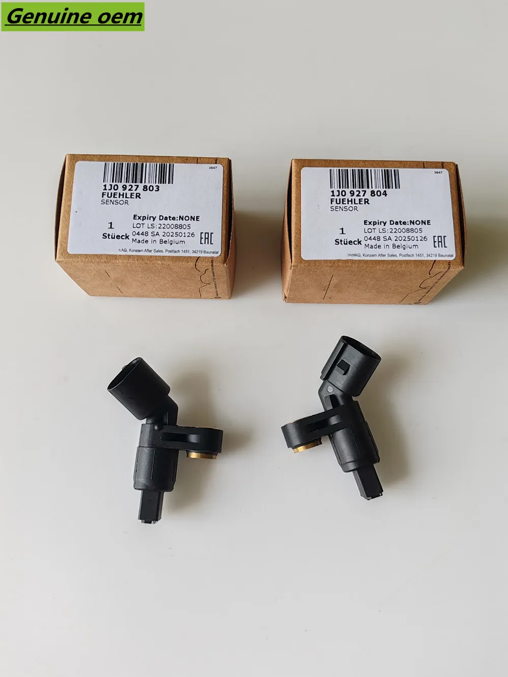 2er-Set OEM 1J0927803, 1J0927804 ABS-Raddrehzahlsensor links und rechts für VW Golf MK3 MK4 Bora Jetta Audi TT A3 Seat Skoda