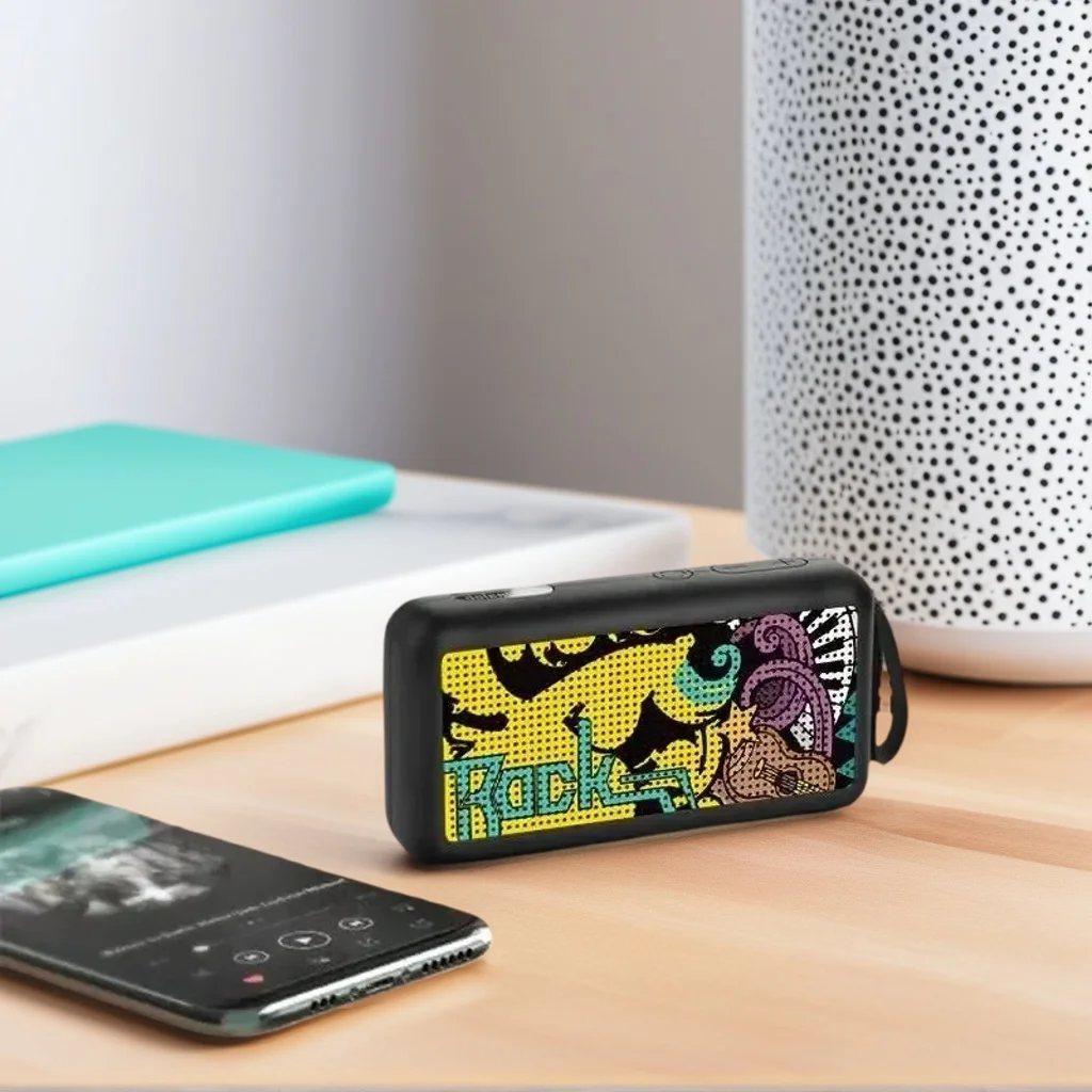 

​ ​ Портативная беспроводная колонка — мини-колонка 5 Вт, стерео музыкальный плеер с сабвуфером ​ ​