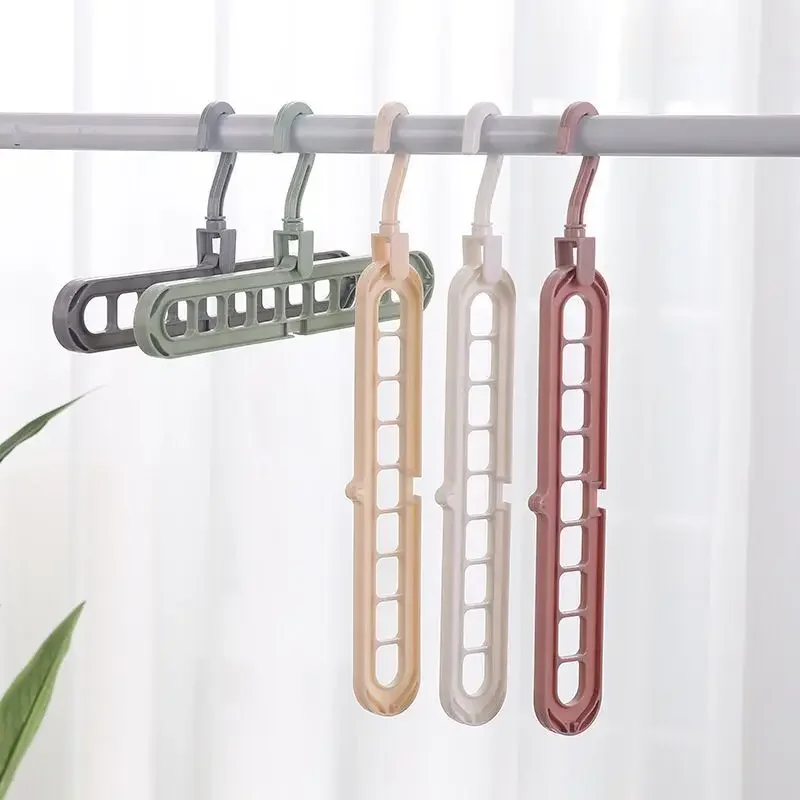 Clothes hanger closet organizer Space Saving Hanger Multi-port clothing rack Plastic Scarf cabide Storage hangers for clothes