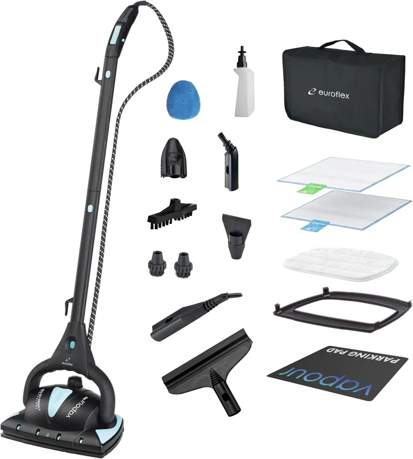 

Vapour Pro Steam Mop & All-in-One Steam Cleaner 20-Piece Set - Commercial Grade 295°F & 50 PSI - Good Housekeeping #1 Rated; Kil