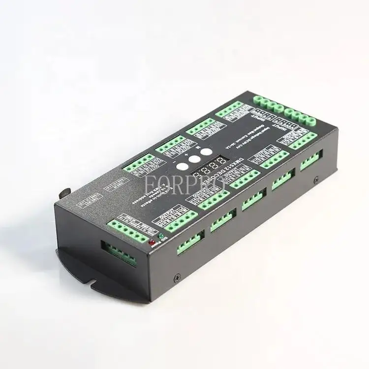 36 Channels Digital Display DMX512 Constant Voltage Decoder DMX Driver for RGBW Led Strip Light 4CH*9 Groups XLR Connector