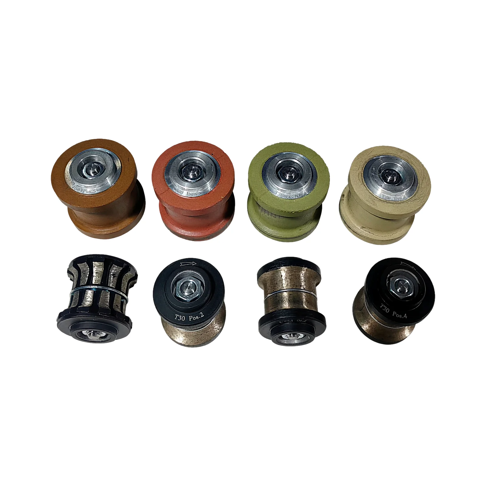 SUBRILLI Diamond Router Bit T30 Profiling Wheel customized Granite Marble Edge Grinding Wheel M10 Arbor for Handheld Profiling