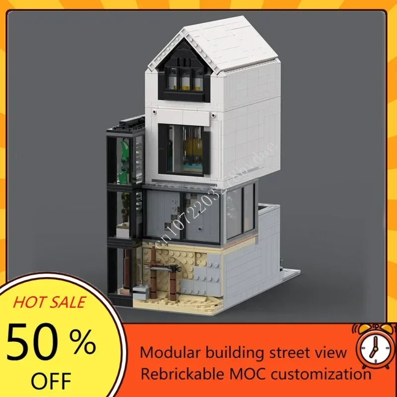 1616PCS Financieel Centrum Modulair MOC-model Creatief Street View BlockCustom Puzzel Architectuur DIY Educatief Assemblagecadeau