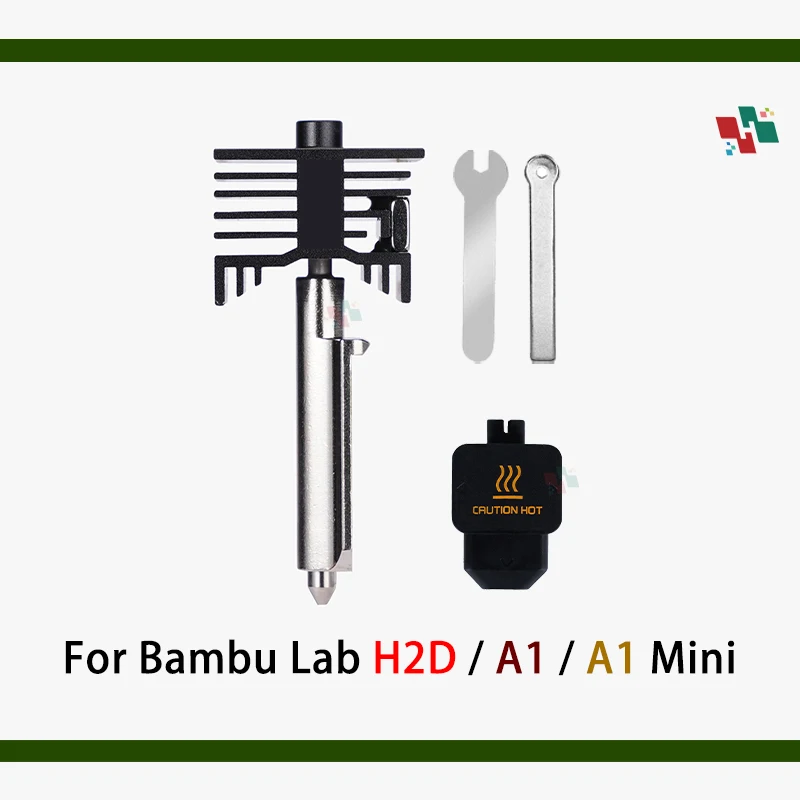 

Nozzle Replaceabl Hotend For Bambu Lab H2D Hotend Hardened steel 0.2/0.4/0.6/0.8mm Hotend For H2D Laser For Bambu H2D Parts