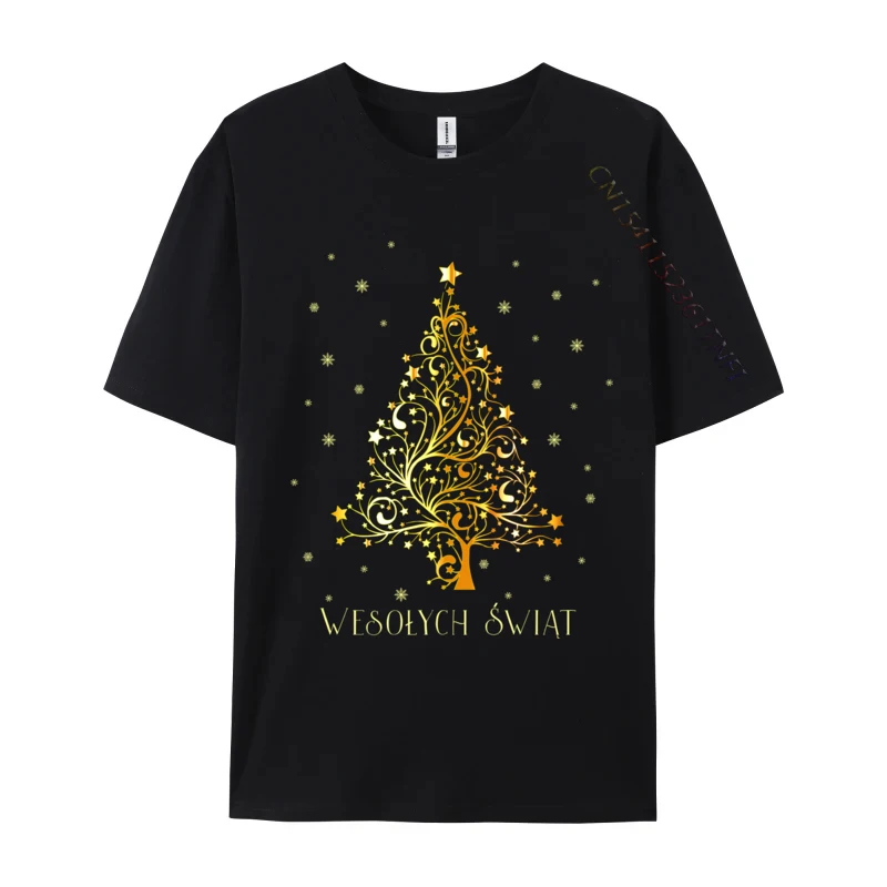 Polish Christmas Tree Poland Decoration Ornament Star Xmas Tshirt Men Cotton T-Shirt Homme T-Shirts Newest Design