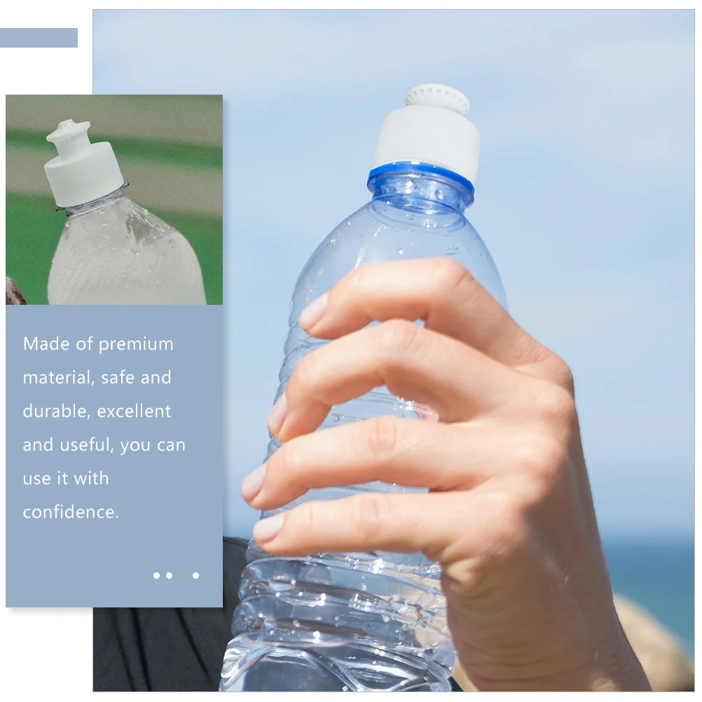 

Reusable Water Bottle Caps Leak-Proof Sports Replacement Plastic Push-Pull Lid Durable Sealing Cap Universal Fit Toddler Safe