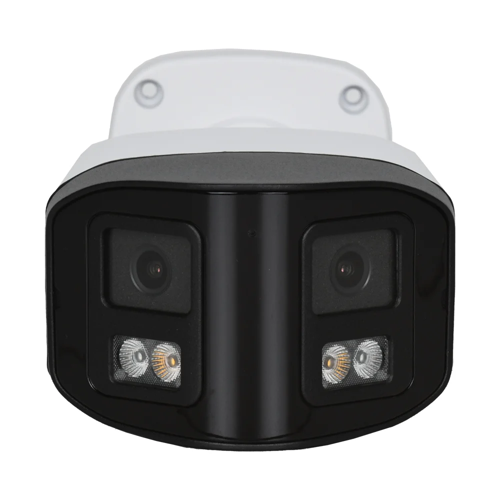 Hikvision Compatible 8MP 4K Panoramic IP Camera Bullet Dual Lens MIC Speaker Surveillance Smart Hybrid Light 2way Audio