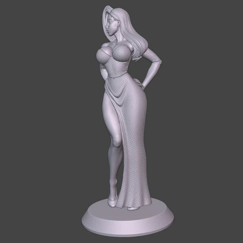 Figura de resina sin pintar chica con tacones para coleccionismo y rol - imagen 2