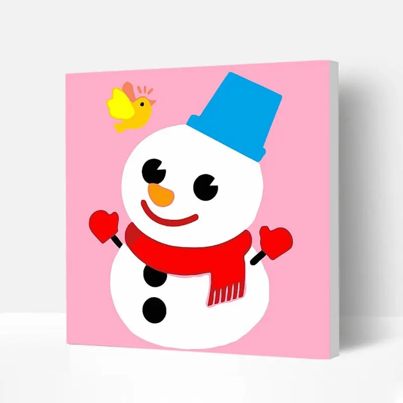 

Christmas Paint by Number with Frame Incredible Christmas Wall Art Paint Easy Simple Painting Kits for Kids Snowman