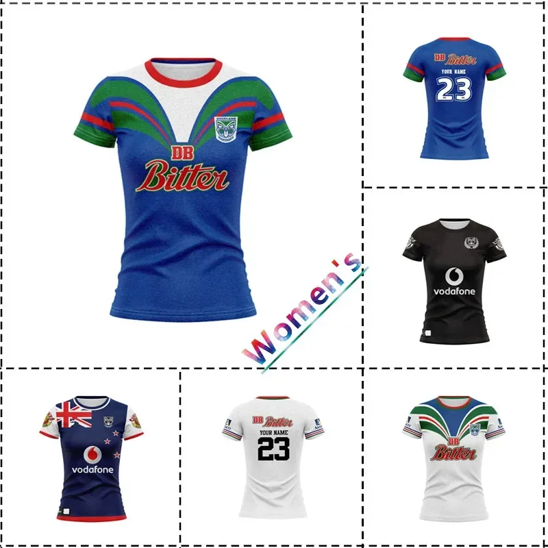 Customization 1995-2011 New Zealand Warriors Retro Rugby Jersey - Women's Size:S-XXXL（Print Name Number）