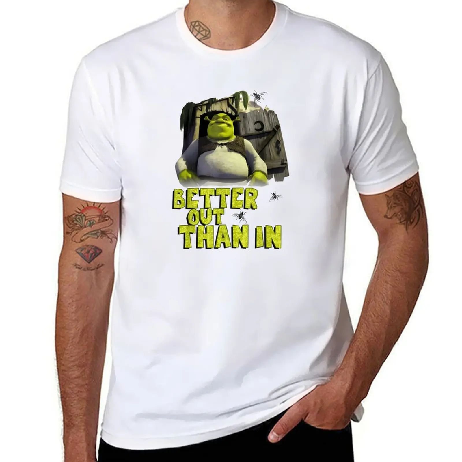 Shrek Outhouse Better Out Than In T-Shirt T-shirts man summer clothes vintage graphic tee shirts graphic tees mens clothes