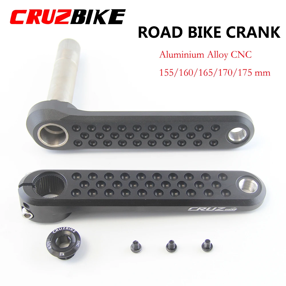 CRUZbike Road Bike Crankset 155/160/165/170/175mm Crank 9/10/11/12 Speed Double Chainring with Bottom Bracket