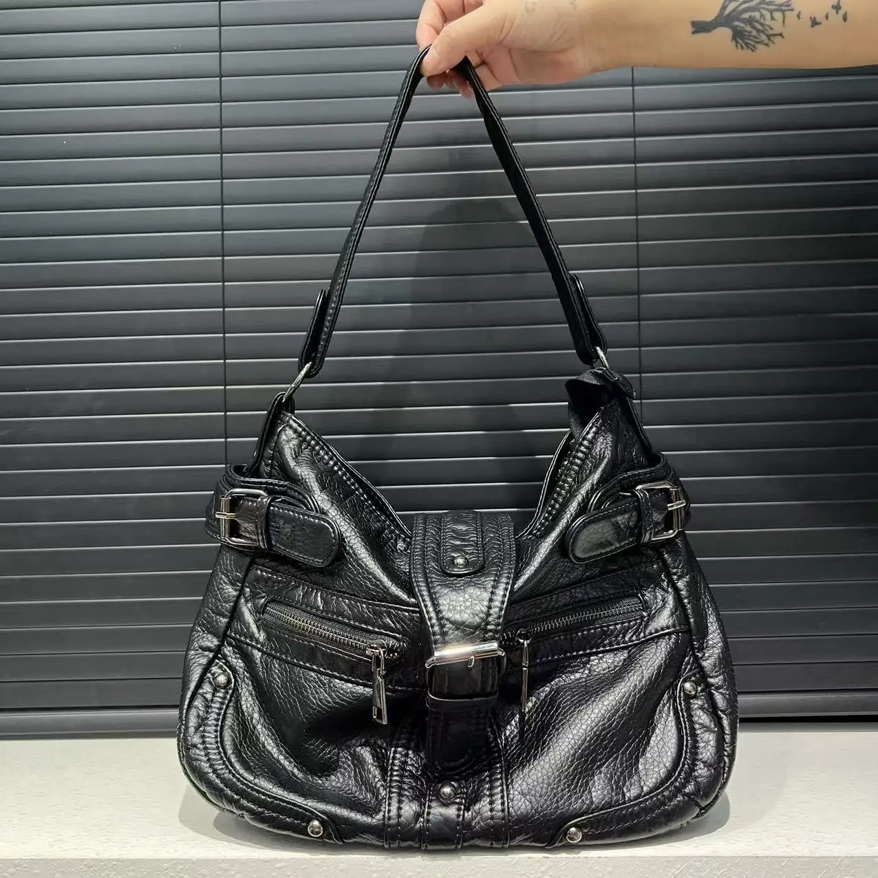 

Venn Angel Bag Women Handbags Fashion Satchel Top-handle Handbag PU Shoulder Bag Dumpling Pack Multi-pockets Shoulder Bags