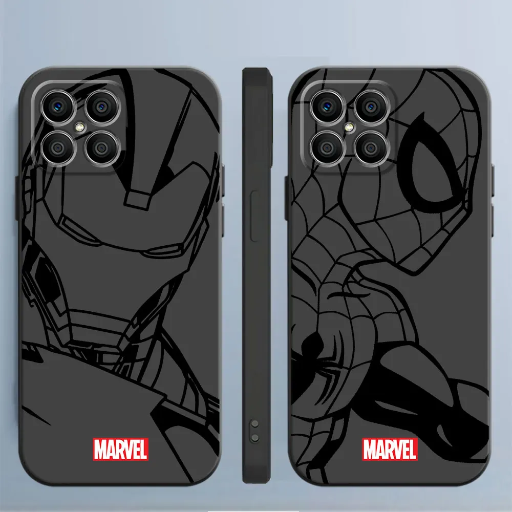 Iron man Spiderman Marvel Phone Case for Honor Magic5 Lite X8 50 X5 X6 X7 X9a X8a 60 70 20 Magic4 Pro 8X 80 20i 30i Cover