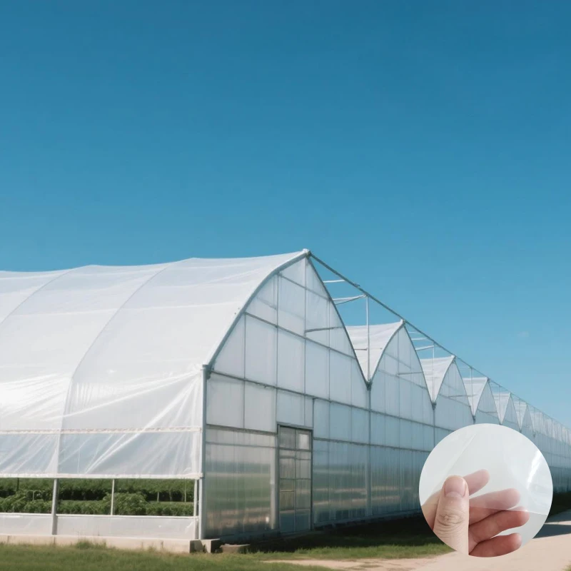 200 Micron PE Greenhouse Film UV Resistant Anti-Drip Transparent Agricultural Plastic Cover for Tomato Vegetable Tunnel Shed