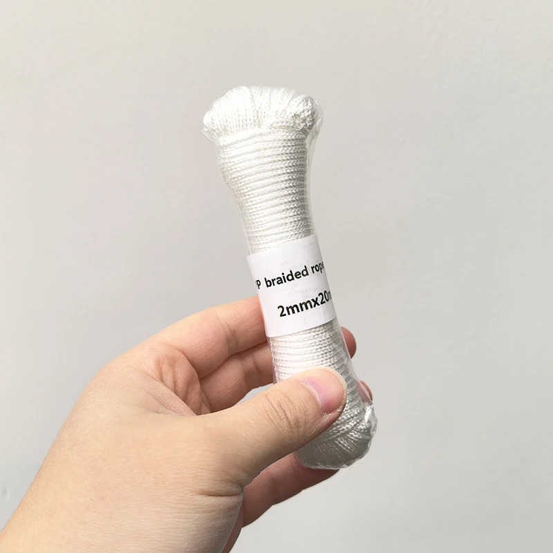 2/3/4/5mm Polypropylene Braided Rope White Hangtag Clothesline Home Decoration Garden Accessories Outdoor Camping Rope - Detail 1