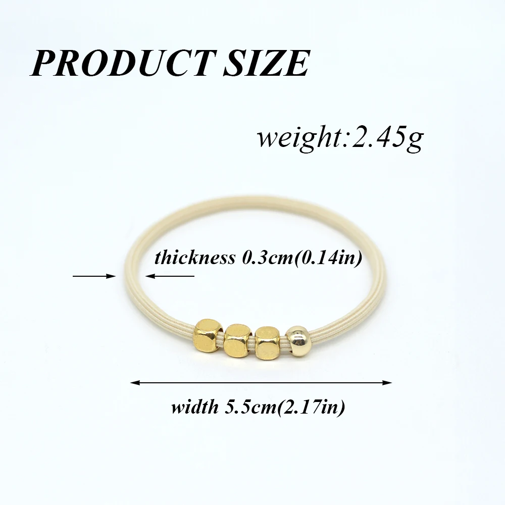 Blonde Boho Hair Ties Bracelet for Women, Cute Ponytail Holders Hair Accessories for Girl Elastic Hair Tie Bracelets for Thick T