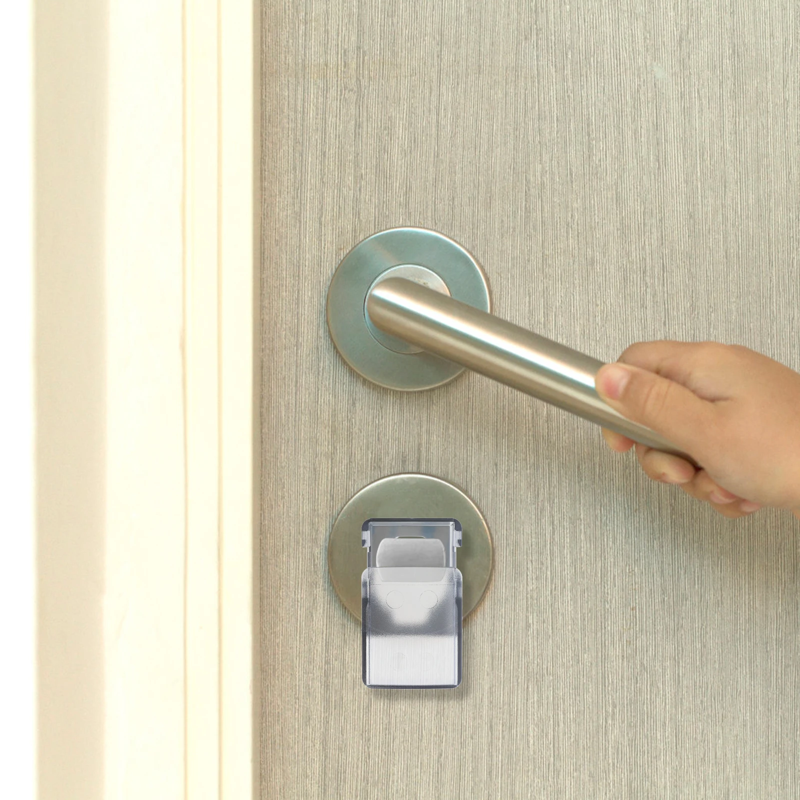 

Childproof Anti-lock Box Door Covers Baby Safety Product Protective Supply Plastic Door Handle Lock Cover For Child Safety Easy