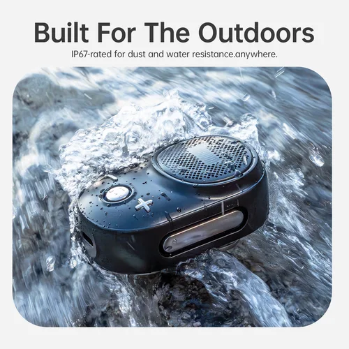 Imagen 2 del producto Divoom Itour-S Altavoz Bluetooth portátil, resistente al agua IP67, altavoz pequeño para campamento, correa integrada, diseño con Clip, tiempo de reproducción de 10H