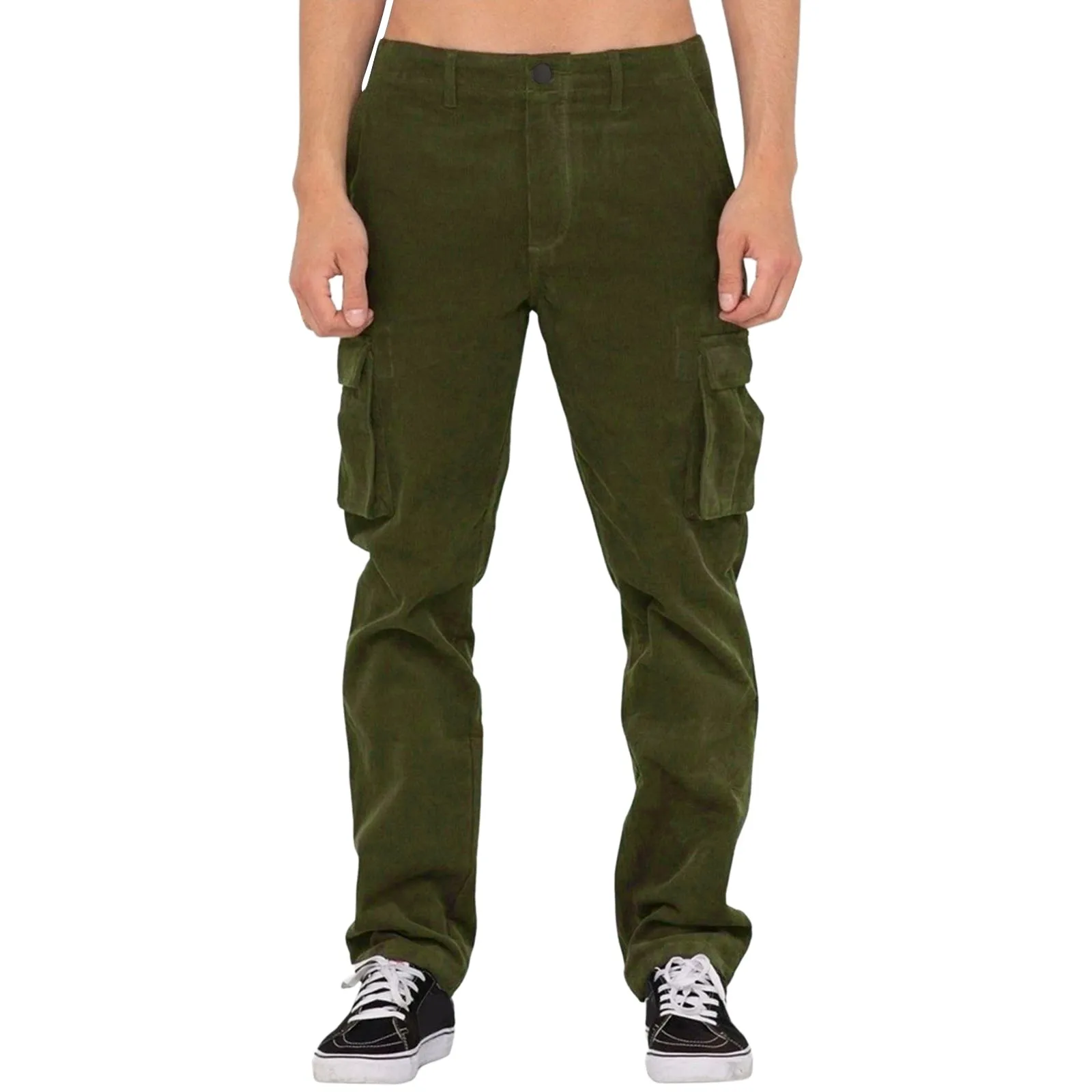 

Corduroy Men's Cargo Pants 2024 Outdoor Sport Casual Multi-Pockets Loose Workwear Trouser 2024 Joggy High Quality Straight Pants