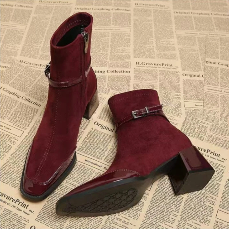 2026 Kış Süet Patchwork Kare B - Chelsea Boots Suede incelemesi ve fiyatı