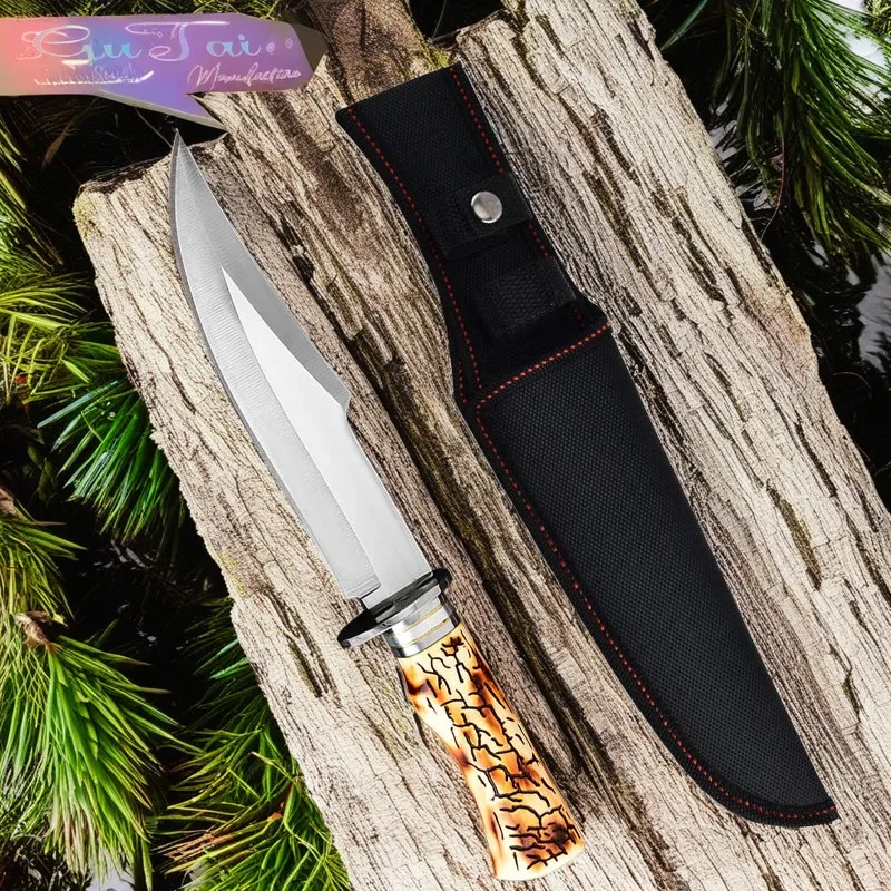 Straight knife fruit knife multi-function knife tactical knife camping knife home high hardness sharp knife