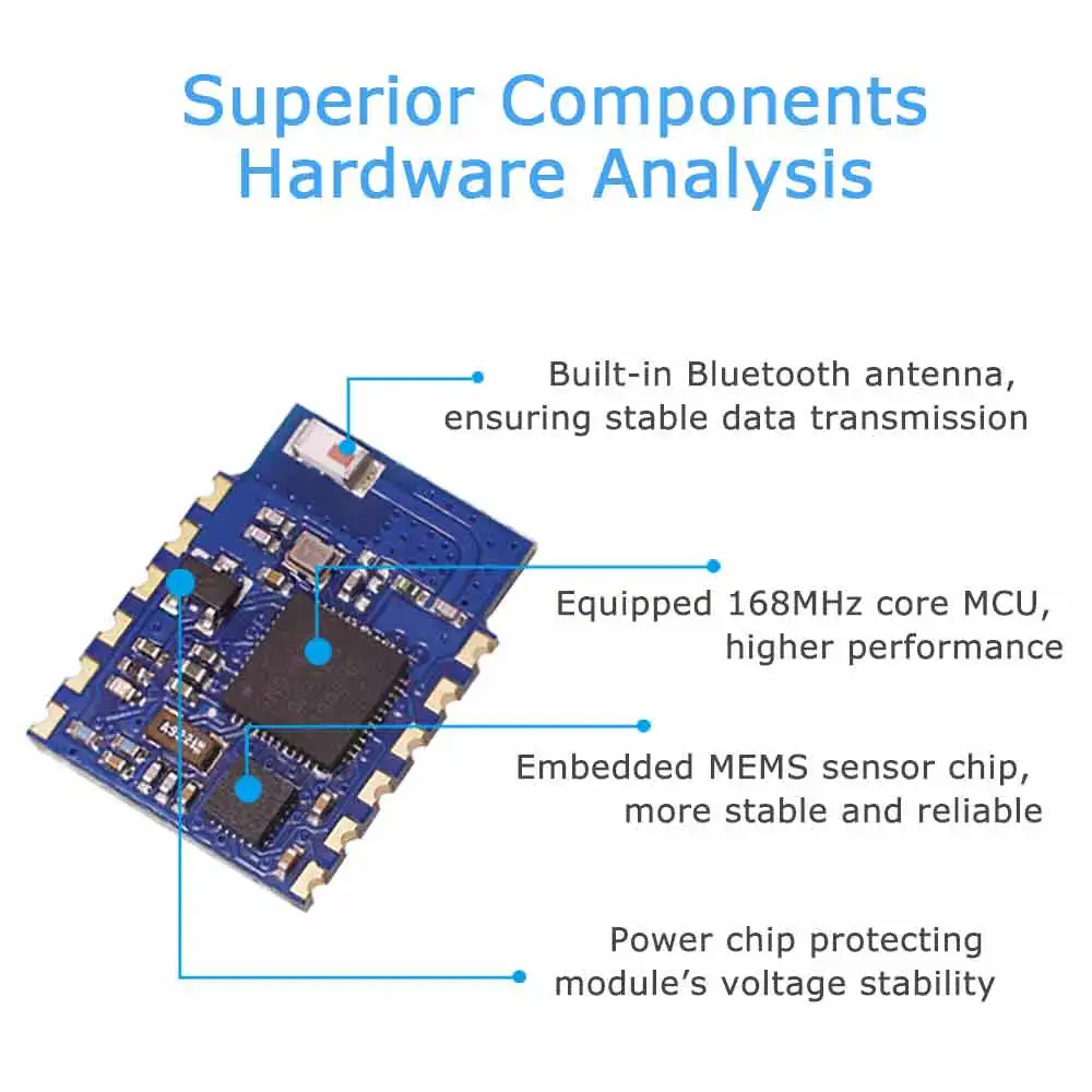 Bluetooth Inclinometer WT901BLE MPU9250 Accelerometer+Gyro+Magnetometer, Low-consumption Ble5.0, Compatible with IOS/Android/PC