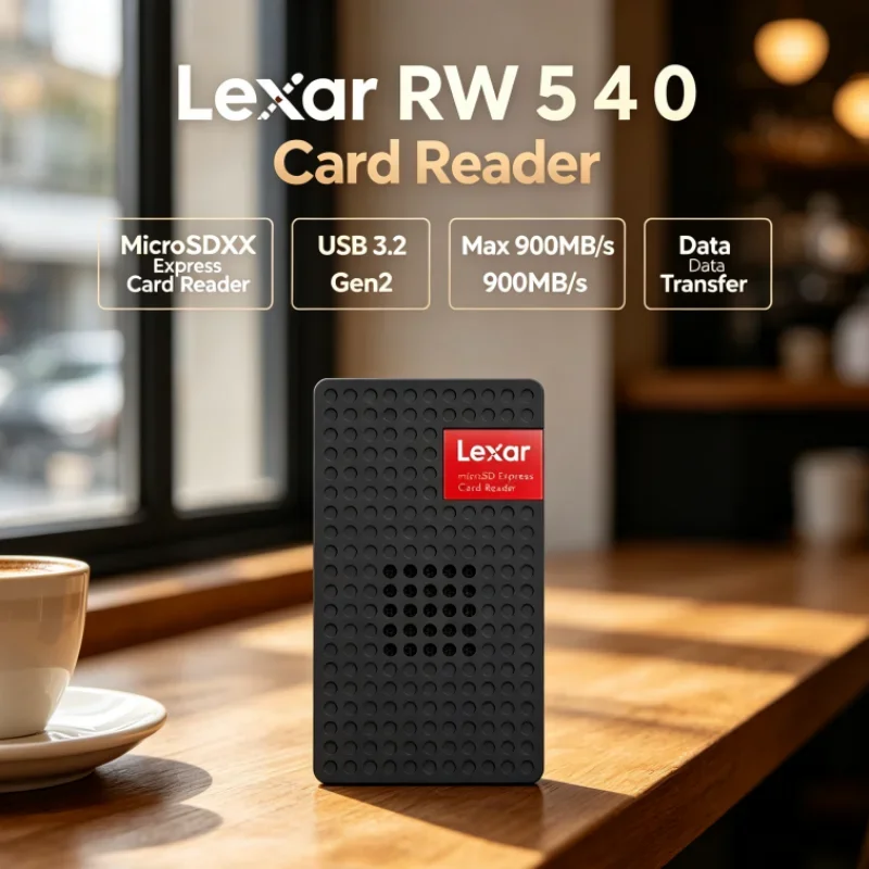 Lexar MicroSDXC Express Card Reader RW540 USB 3.2 Type-C PLAY PRO MicroSD Card Reader Max 900MB/s for Switch 2 Data Transfer