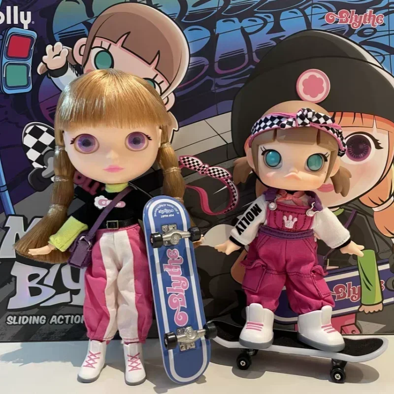 Molly Blyth Bjd Doll Skateboard Slide Anime Figure Big Size Doll Joint Body Dress Up Suit Action Figurine Desktop Decoration Toy