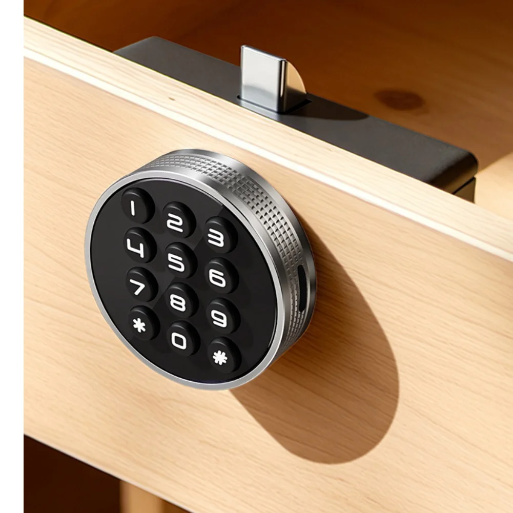 Zinc Alloy for Smart Fingerprint Cabinet Lock for Compatible with For tuya App for Remote Control Password and Biometric