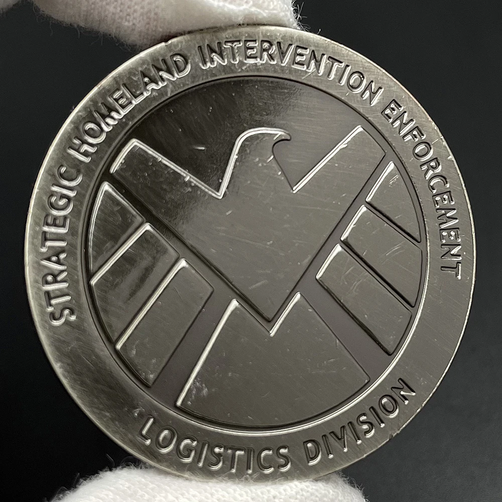 US Logistics Division Challenge Coin Hydra Skull Nickel Coins Collectibles Classic Symbols Commemorative Medal Bedroom Decor view 2