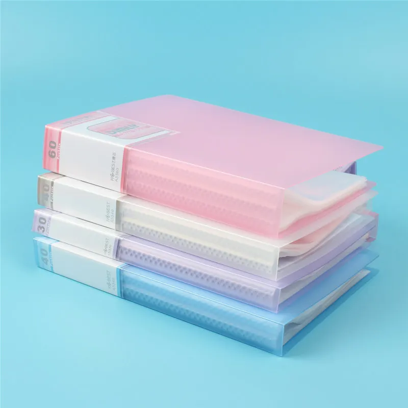 A5 Multilayer File Folder Insert Data Book 40-100 Pages Transparent Loose-leaf Students Paper Storage Office Management Supply