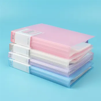 A5 Multilayer แฟ้มโฟลเดอร์ใส่หนังสือข้อมูล 40-100 หน้าโปร่งใสหลวมนักเรียนกระดาษ Office Management Supply