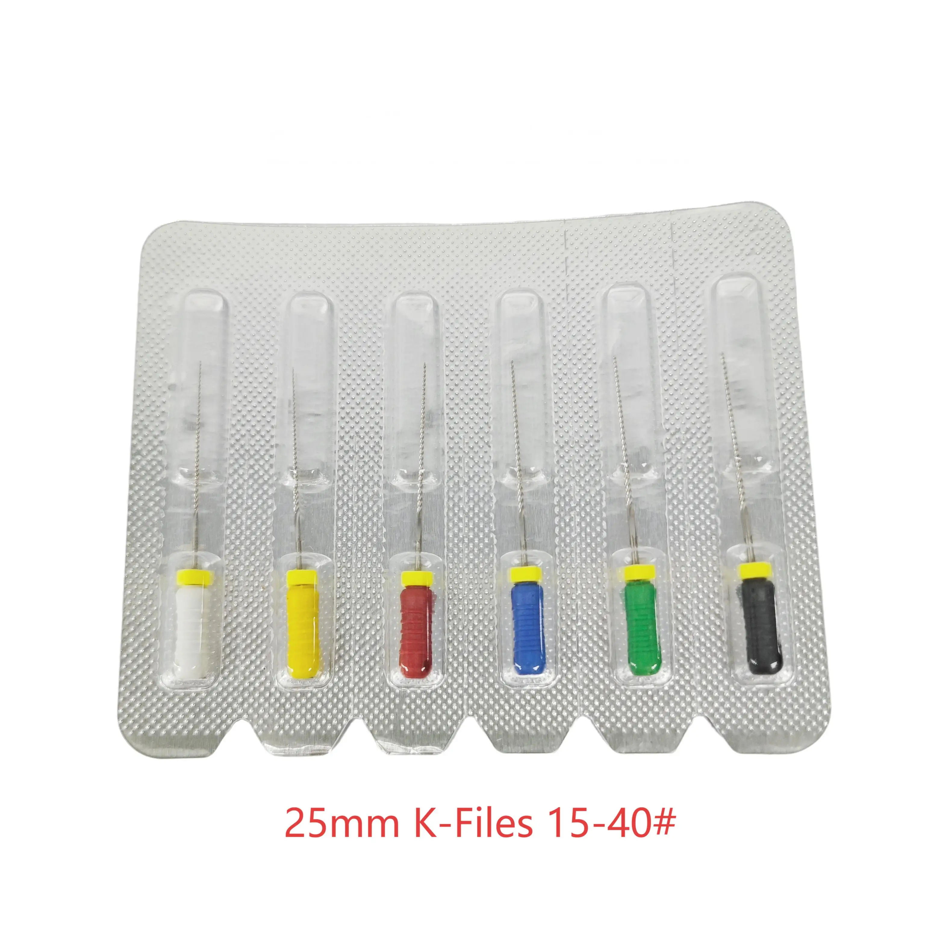 ملفات اللبية 15-40 #   (25 مم) - H/K/R،/ملفات الموزعة، الدبابيس الشائكة والعصب المربع - أدوات طب الأسنان