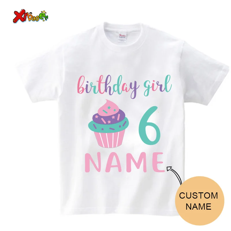 girl Matching Family Shirts Ice Cream Birthday party set Summer Custom Name T-Shirt girl baby tee 1st 3 6 years Sweet One outfit