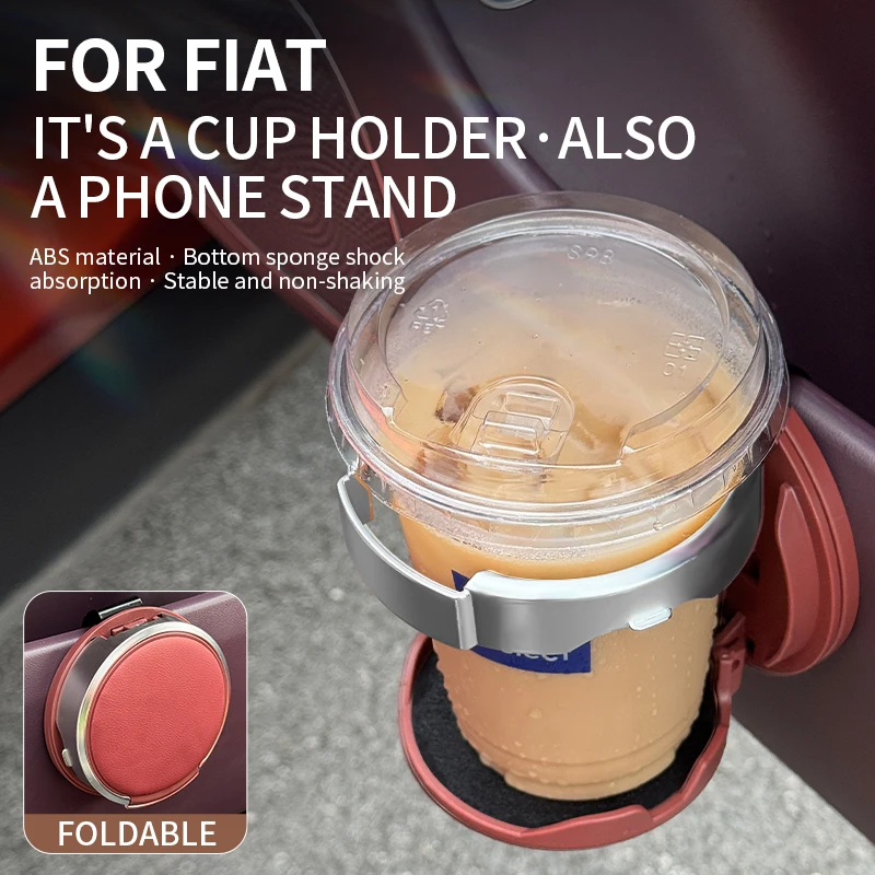 Car Drink Holder, Car Door Cup Storage, Multifunctional Bottle Holder, Foldable Cup Rack for Car, Fits Fiat Strada